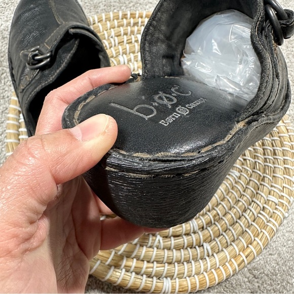 b.o.c Women’s Leather Mule Clogs Sandals Slip On Comfort Pilgrim in Black Size 9 - Picture 16 of 16